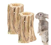 Jouet à mâcher pour lapin - Bâton à mâcher pour lapin, jouet à mâcher en bois | 2 bâtonnets à mâcher en papaye naturelle, friandises pour soins molaires pour lapin, chinchilla, hamster, écureuil, joue