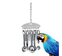 Jouet À Mâcher Pour Oiseau - Acier Inoxydable, Comme Illustré Anneau À Mâcher Pour Perroquet Durable Interactif | Jouet De Jeu De Cloche Suspendue Pour L'exercice Et L'enrichissement Du Bec, Cage À Oi