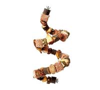 Jouet à mâcher pour Oiseau, perchoir en rafle de maïs pour perruches | Perchoir en bois et rafle de maïs, taille le bec, réduit l'anxiété des petits oiseaux comme les perruches. 70cm