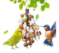 Jouet à mâcher pour oiseaux - Jouet en bois pour perruche - Broyeur de perroquets R cacatoès, centre d'activité pour perruches, perruches, bloc à bec ara, 1 pièce