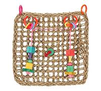 Jouet à mâcher pour oiseaux, jouets L exercice d'herbe de mer Divertissement Pendentif d'escalade Accessoires de cage en corde de corde pour perruche, perruche, perroquet