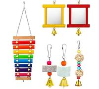 Jouet à mâcher pour perroquet - Échelle colorée - Résistances aux oiseaux - Calopsittes - Entraînement de balançoire - Fournitures de cage à oiseaux à suspendre