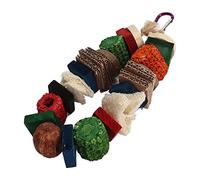 Jouet à Mâcher pour Perroquet en épi de Maïs, Jouets pour Oiseaux Suspendus pour Becs et Griffes de Perroquets, Jouets Colorés pour Nid D'oiseau