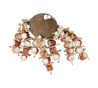 Jouet à mâcher pour perroquet, jouet pour cages à oiseaux, cage à oiseaux en coquille de noix de coco, jouet décoratif pour oiseaux, tressé à la main, jouet à mâcher pour perroquets, perroquets gris