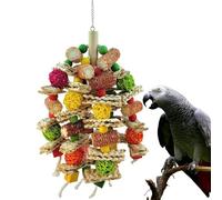 Jouet à mâcher pour perroquets en maïs, multicolore, jouet d'escalade pour aras, perroquets gris du Gabon, exercice et mastication