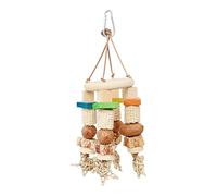 Jouet à Mâcher Pour Perroquets - Jouets Pourr Peerroquets | Joueet Suspendu En Bois Naturel Avec ÉPi De Maïs Et Rotin | Accessoire ÉDucatif Pouur Perruches, Grimper, Explorer Et Entretenir Le Bec