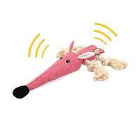 Jouet à mâcher rembourré pour chien - Jouet couineur pour chien - Jouet en corde synthétique résistant aux morsures - Jouet interactif pour chiot de petite, moyenne et grande taille