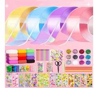 Jouet à malaxer en pâte nano, kit de fabrication de slime à bulles, ruban nano phosphorescent, set de planificateur pour enfants, set de ruban phosphorescent, meilleur cadeau pour les enfants Modèle v