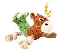 Jouet à mastication du chien intérieur, Cotton Corde Chog Chiw Toy - mâcher du jouet en coton avec doubles têtes | Nettoyage des dents Intérieur Small de grands chiens Figure interactive pour la sorti