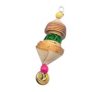Jouet à Mastication en Bois Parakeet, Jouets à Mastication des perroquets | Fournitures de Morsure de Gueule | Cage Hangable Furing Shredder Toys avec Une Cloche pour Les Oiseaux d'amour Pinson