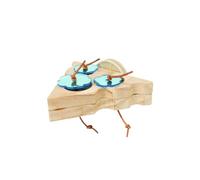 Jouet à nourriture lente pour oiseaux - Entraînement de la visibilité - Nourriture pour oiseaux avec clochette - Jouet d'occupation - Cachette de nourriture pour stimulation mentale - Enrichissement