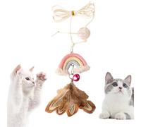 Jouet à Plume de Chat - Teaser Rétractable, Interactif | Bâton de Jeu Suspendu Durable Léger Amusant Accessoires D'Engagement avec Scénario D'activité pour Chat Intérieur