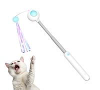 Jouet à plumes pour chat - Bâton télescopique pour animaux de compagnie - Jouet interactif pour l'ennui, la maison, les jeux, l'appartement, la chasse, les excursions, l'intérieur, le salon