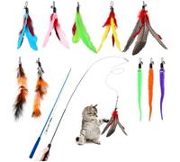 Jouet à Plumes - YOLISTAR - 12 PCS - Multicolore - Mousse - Interactif pour Chats