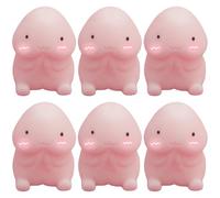 Jouet à presser 6 pièces jouet anti-stress en forme de pénis avec une expression mignonne en posture de prière 1, 5 pouces jouets drôles en caoutchouc portables pour soulager le stress, farce, jo