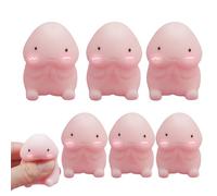 Jouet à Presser, 6 pièces, Jouets Anti-Stress en Forme de pénis avec Expression Mignonne, Jouets Amusants Portables en Caoutchouc de 1, 5 Pouces pour farces et Cadeaux