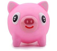 Jouet à presser - Balle parlante en forme d'animal - Jouet doux à presser - Jouet pour enfants et adultes - Soulage le stress - Décoration de la maison (petit cochon rose)