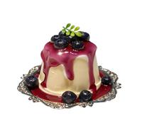 Jouet à Presser Dessert Myrtille - Balle Anti-Stress Remontée Lente, Fidget Alimentaire Réaliste, Exercice Main Silicone 8cm, Gadget Cadeau | pour Adultes Bureau Décoration École