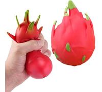 Jouet à Presser en Forme De Fruit Mignonne,Squishy,Squishy Anti Stress,Jouets Anti-Stress,Balle Anti-Stress,Aspect RéAliste Jouet Anti-Stress Convient Aux Adultes Et Aux Enfants (E Dragon Fruit )