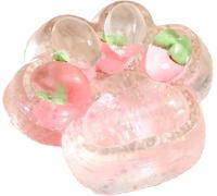 Jouet À Presser en Forme De Patte De Chat, Jouet Squishy Patte De Chat, Jouet Patte De Chat Anti Stress, Squishy Toy Jouet, pour La Maison, Les Voyages Et L'extérieur (Strawberry)