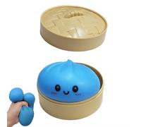 Jouet à presser en forme de raviolis avec étui vapeur, boule sensorielle anti-stress, cadeau fantaisie pour adultes et adolescents de 10,2 cm