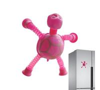 Jouet à presser - En forme de tortue télescopique - Avec ventouse - Pour voyage, salle de ortoir, pique-nique, trajet - Pour filles et étudiants