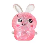 Jouet à Presser Lapin,Mignon Cadeaux Anniversaire Carton Fun Paillettes Lapin | Idée Cadeau pour Ados et Adultes - Adultes Amis Salle de ureau Étude Attente Gestion de la colère
