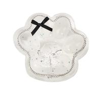 Jouet à Presser Patte de Chat, Patte de Chaton Gélifiée Grande Douce Pailletée avec Nœud Mignon Jouet Anti-Stress pour Enfants Adultes École Bureau (Transparent)