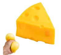 Jouet à presser pour le fromage - Jouet anti-stress - Jouet anti-stress au fromage jaune - Jouet doux et spongieux - Jouet anti-stress - Jouet à rebondir lentement - Jouet alimentaire à presser pour