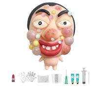 Jouet à presser pour soulager le stress - Grand ensemble de jouets sensoriels réutilisables en silicone pour adultes ASMR - Comprend 2 crèmes de remplissage (ChompFace)