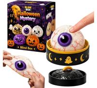 Jouet à Presser réaliste pour Halloween - Chignon cuit à la Vapeur - Jouet sensoriel Mignon - Reprend Lentement sa Forme - Balle Anti-Stress Douce pour Adultes - Boule oculaire