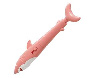 Jouet à pulvériser, stylo pulvérisateur d'eau, stylo blague requin, fonction de pulvérisation créative, design ABS léger, utilisation sur le lieu de travail, fête scolaire, 14,5 x 1 x 1 cm, bleu gris