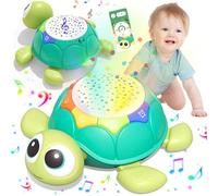 Jouet à ramper pour bébé avec musique et projecteur d'étoiles, jeu musical cadeaux d'anniversaire et de Noël pour jeux interactifs pour enfants 1 an
