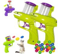 Jouet à rapporter avec 15 hélices volantes colorées, ensemble de jeu de disque volant lumineux, lanceur de chats avec suivi d'interaction