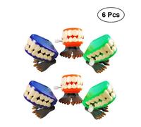 Jouet À Remonter Avec Dents Et Pieds - Jouet Vibrant Et Bavard Pour Enfants - Soulagement Du Stress Et Divertissement Amusant - Lot De 6