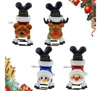 Jouet à remonter de Noël 2025 - Père Noël, pingouin, élan, bonhomme de neige, mouvement - Figurine à remonter - Cadeaux pour bébés, enfants, adultes - Calendrier de l'Avent - Remplissage de sacs