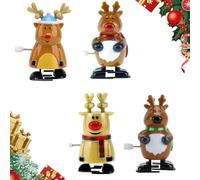 Jouet à remonter de Noël 2025 - Père Noël, pingouin, élan, bonhomme de neige, mouvement - Figurine à remonter - Cadeaux pour bébés, enfants, adultes - Calendrier de l'Avent - Remplissage de sacs