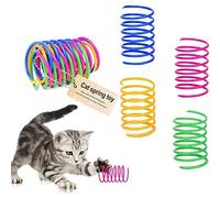 Jouet à ressort en spirale pour chat, 4 pièces, jouet interactif pour chat pour taper, mordre la chasse, jouet à ressort en plastique lourd pour tuer garder la forme, jouet créatif pour un jeu actif