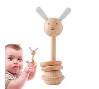 Jouet à saisir en bois, jouet sensoriel hochet,Anneau hochets anneau de dentition jouet à saisir | Jouets Montessori de modélisation d'animaux de dessin animé pour la journée des, les anniversaires,