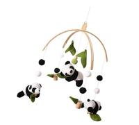 Jouet à suspendre pour lit de bébé - Décoration de chambre de bébé - Panda en peluche - Agréable développement visuel des nouveau-nés