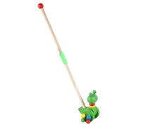 Jouet à Tirer Animal en Bois - Voiture de Marche Bébé Pliable Monobarre | Poussette Infantile Dessin Animé | Jeux Éducatifs Apprentissage pour Bambins, Longueur 55cm, Matériau Naturel