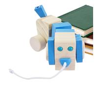 Jouet à Tirer en Bois,avec Cordon de Chiot en Bois éducatif Qui Bande | Jouet à Tirer pour et Petits - pour garçons Filles, d'âge préscolaire