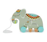 Jouet à tirer en bois Bieco - Éléphant - Trotteur pour bébé - Jouet à pousser - Jeux à tirer