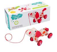 Jouet à tirer en bois - Bois, 41,42 x 4,72 x 3,94 pouces Puppy Pull-Along Toy | Jouet string pour développer la marche, jouet éducatif pour , pour garçons, école, Playtime, Motor Skill Building