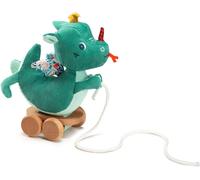 Jouet À Tirer Joe Le Dragon¿Compagnon Idéal Pour Les Premiers Pas De Bébé¿Jouet D¿Éveil Sonore Et Tactile Avec Tete Tintante Et Roues Mobiles¿Dès 12 Mois¿83329