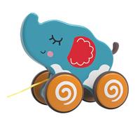 Jouet à tirer, jouets à pousser, jouets mignons et amusants à presser et à tirer, jouets en forme d'animal, éducation de la petite enfance avec roues en caoutchouc, jouets interactifs