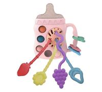 Jouet à Tirer Montessori, Jouets de Dentition en Forme de biberon, Correspondance des Couleurs et entraînement précis, Parfait pour Les garçons et Les Filles à partir 6 Mois. Jouets sensoriels pou