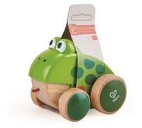 Jouet à tirer ou à pousser Hape Grenouille en bois Multicolore G