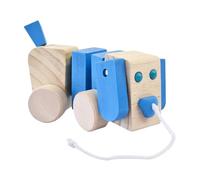 Jouet à Tirer pour Petits | avec Cordon de Chiot en Bois éducatif Qui Bande | Jouet à Tirer pour et Petits,pour Les préscolaires pour l'intérieur et l'extérieur