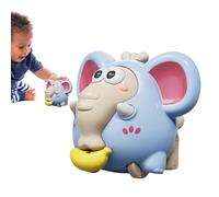 Jouet à tirer pour petits de 1 à 3 ans, jouet à tirer pour bébé qui rampe, éléphant de dessin animé mignon, jouet à tirer pour les tout-petits, jouet